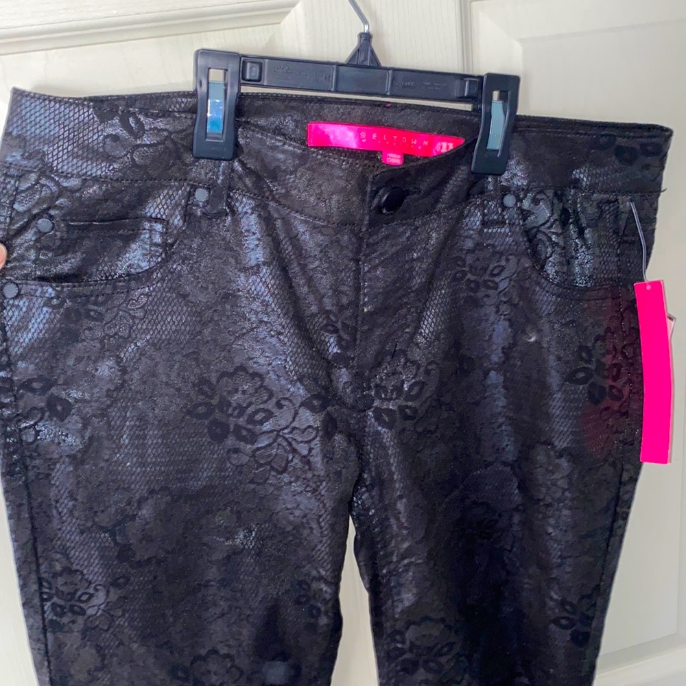 Black Size 11 Faux leather juniors pants
